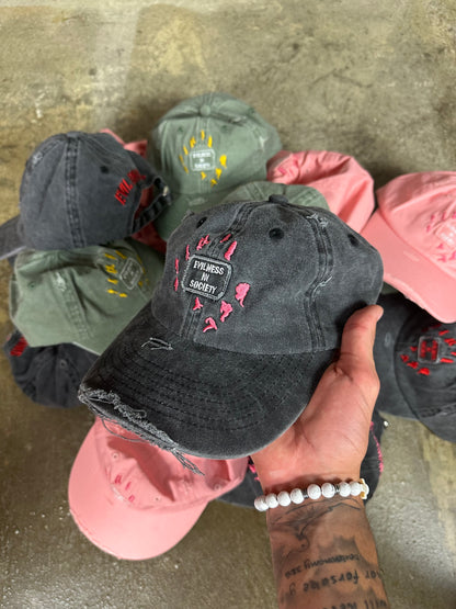 EVILNESS IN SOCIETY CAP [PINK]