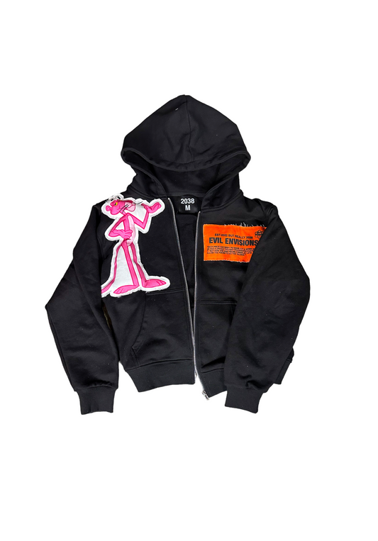 PINK!+* HOODIE [BLACK]