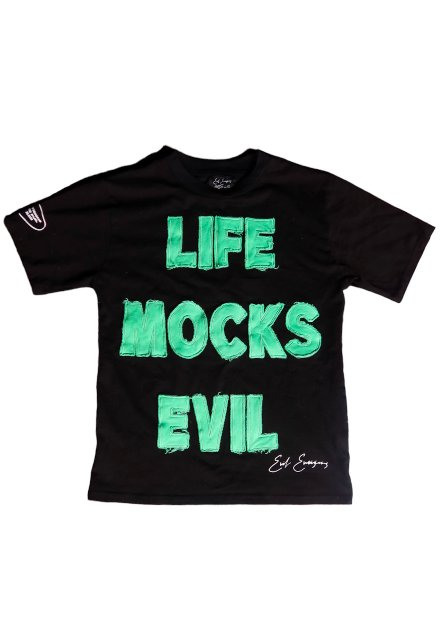 LIFE MOCKS EVIL T-SHIRT GREEN